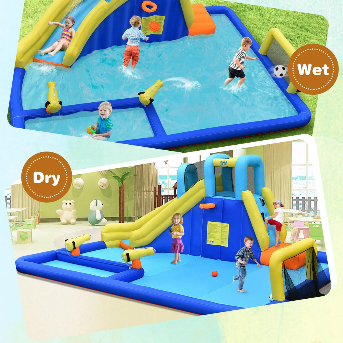 Inflatable Climbing Wall Water Slide Bounce House J276663