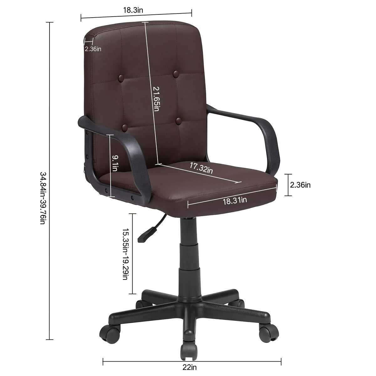 Corner Computer Desk & Chair Set, Adjustable Height Ergonomic Office Chair with Keyboard Tray and Storage Shelf X797529