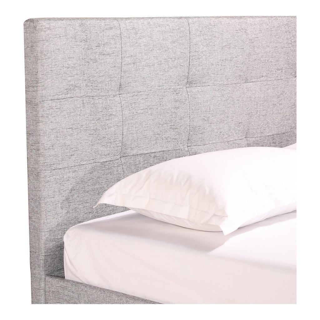 Light Gray Fabric King Platform Bed B801