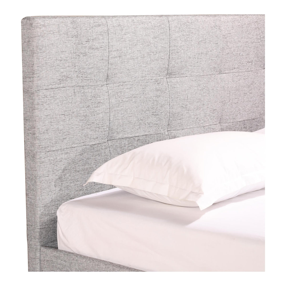 Light Gray Fabric King Platform Bed B801