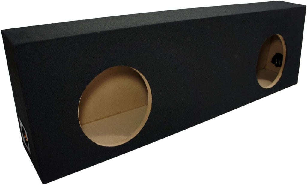 Dual 10 Black Sub Box Enclosure & Amp D168