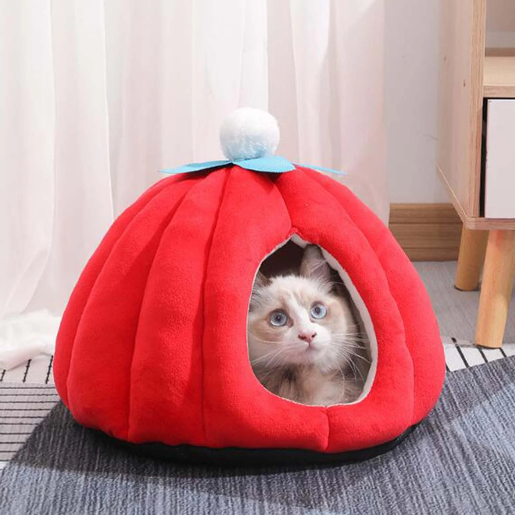 Cat Bed Igloo Pet Bed Cat House Hut Kitten Bed Hideaway Small Dog Tent Bed T948