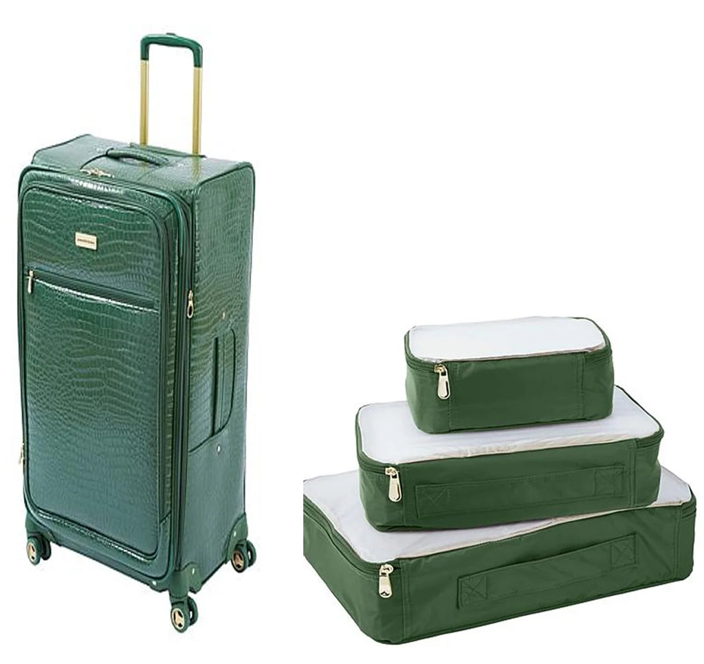 Embossed Croco Wheeled Upright Suitcase X336