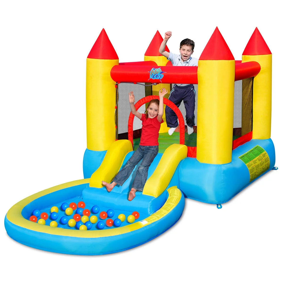 Inflatable Bounce House Slide Jumping Castle Bouncer with Pool and Blower I360