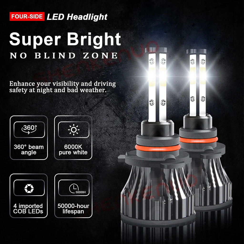 9005 H11 LED Headlight Bulbs 6x Bulbs Combo X742997