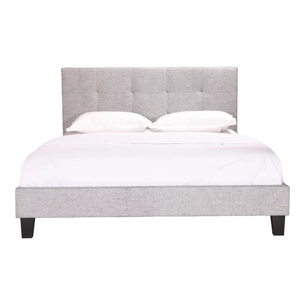 Light Gray Fabric King Platform Bed B801