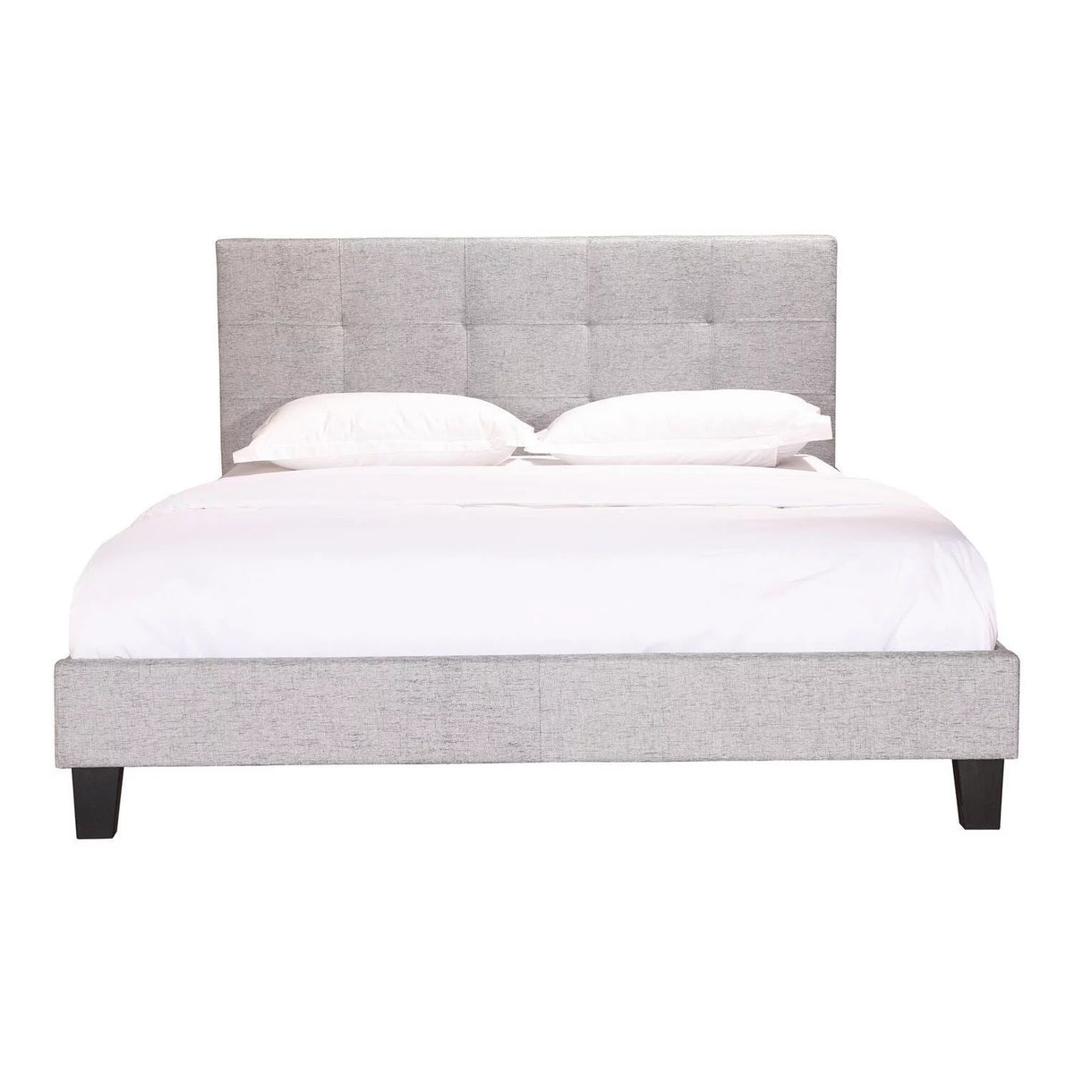 Light Gray Fabric King Platform Bed B801