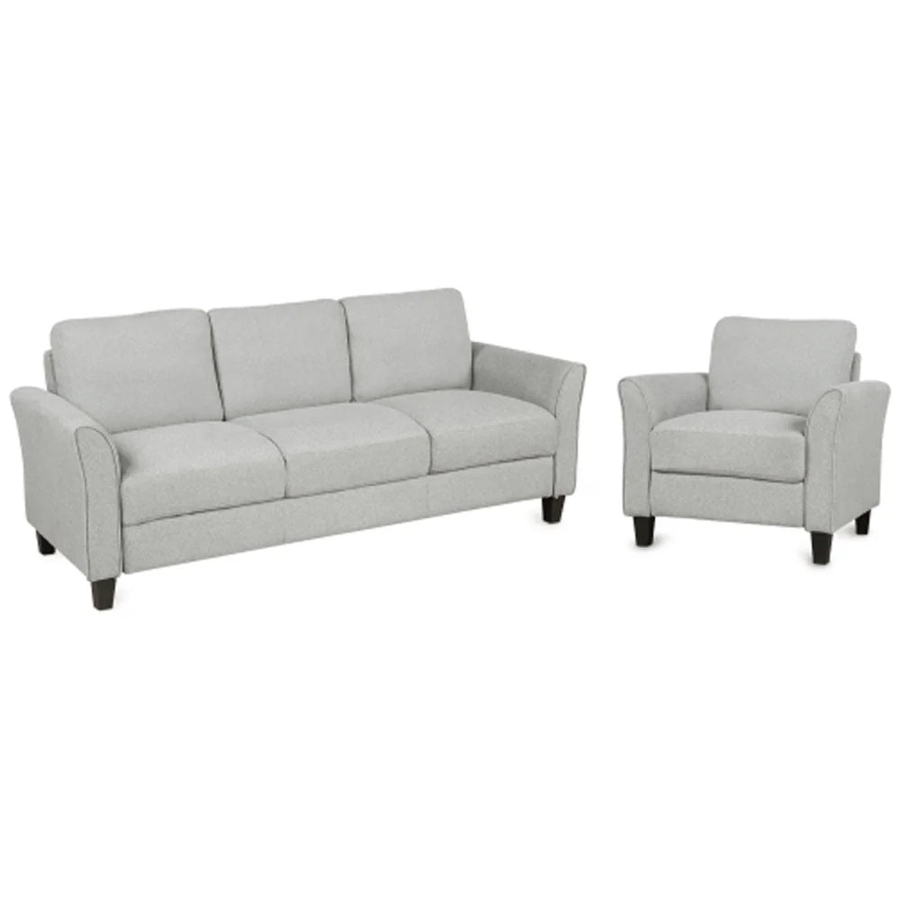 Light Gray Chair and 3-seat Sofa F5198