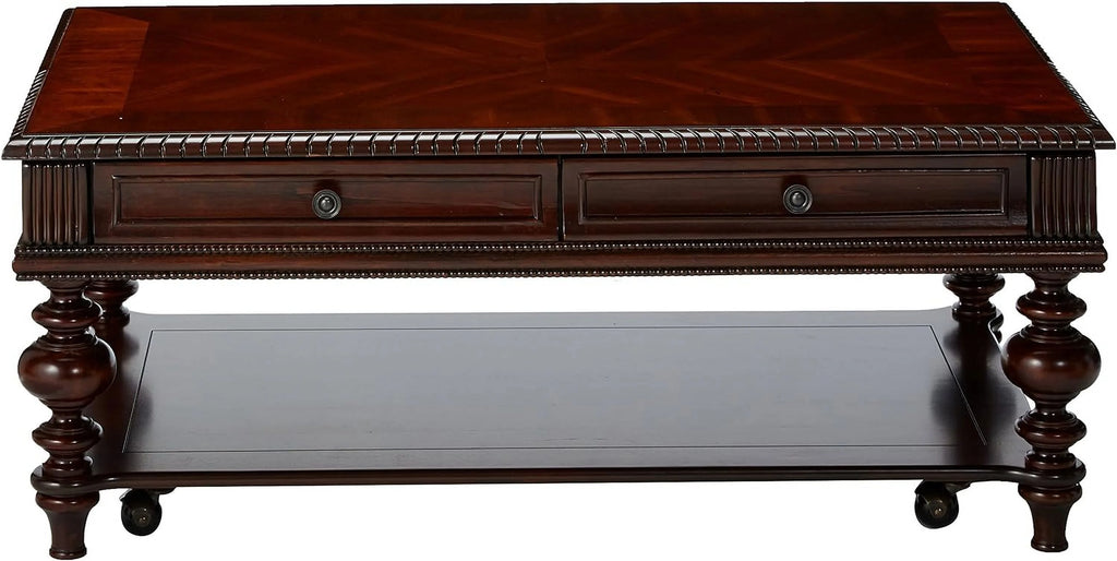 Brown Rectangular Castered Cocktail Table X255135