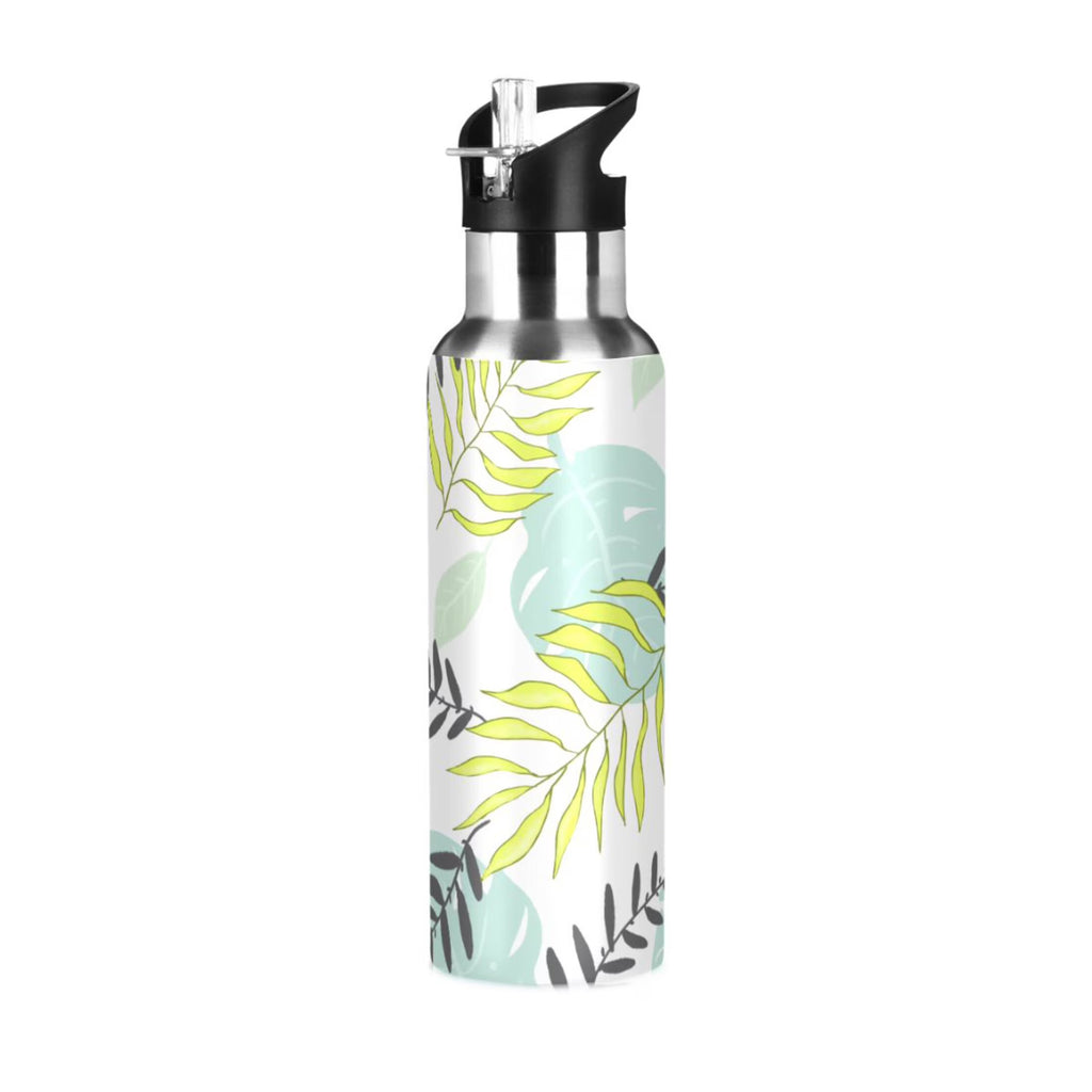 Stainless Steel Insulated Thermos Vacuum Flask Water Bottle with Straw Lid I879569