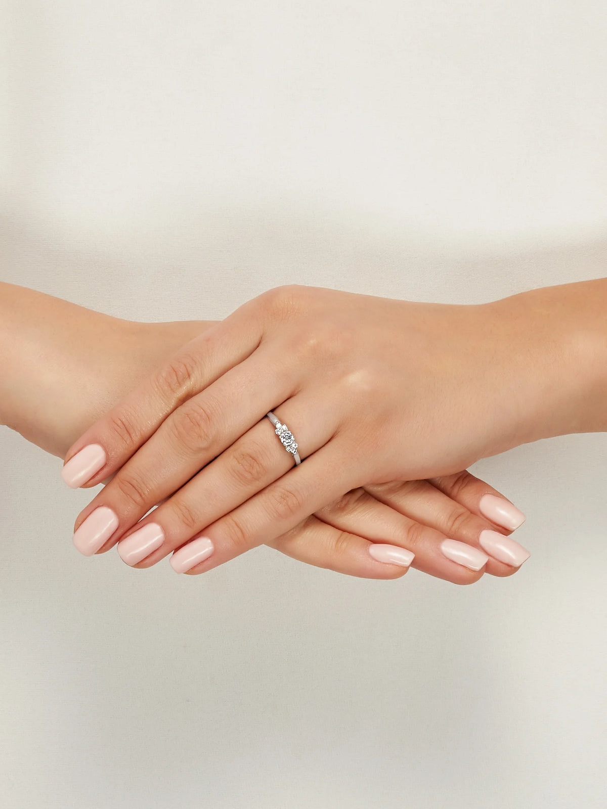 Cubic Zirconia Engagement Ring in 10K White Gold K284298
