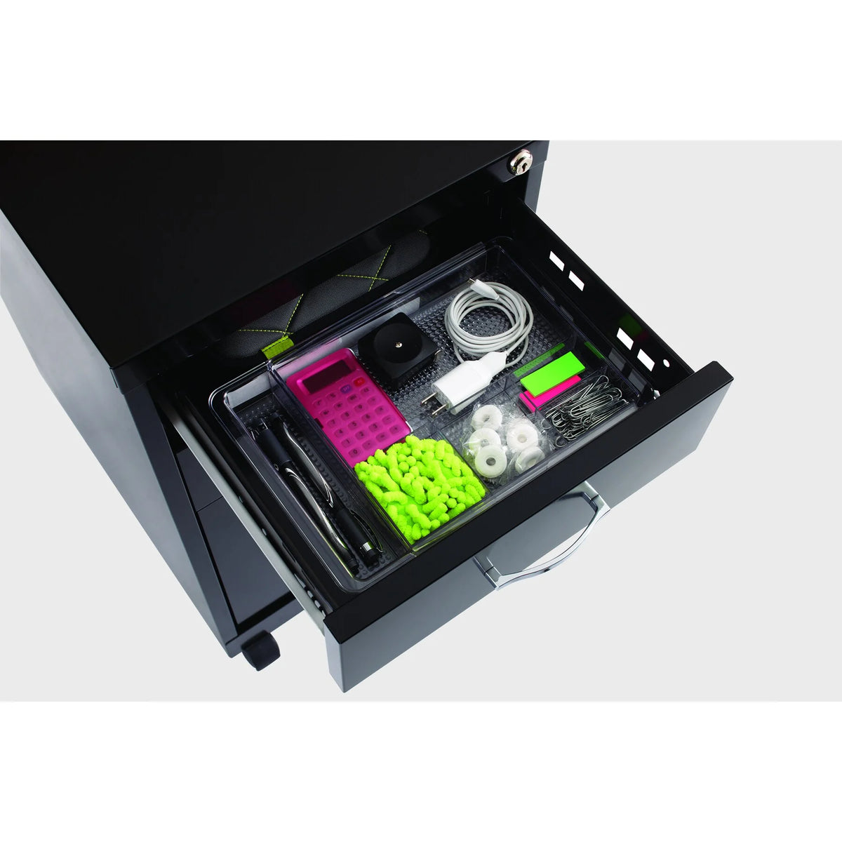 Black 3-Drawer Mobile File Cabinet R198