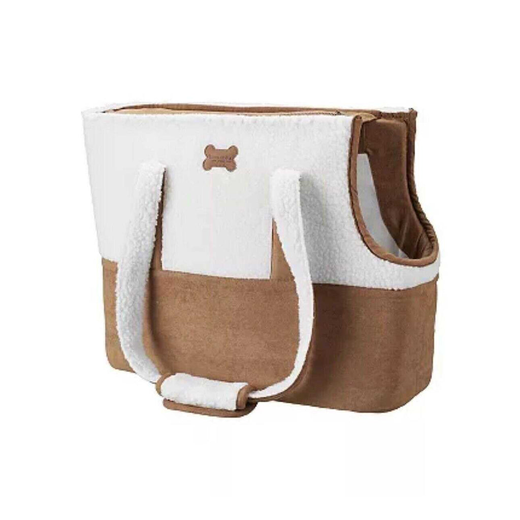 Faux Suede & Sherpa Pet Carrier X51462