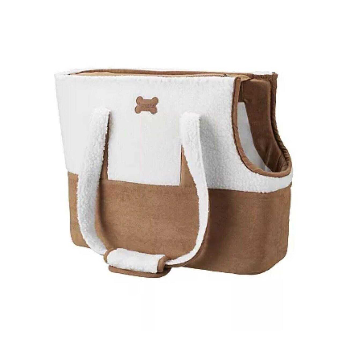 Faux Suede & Sherpa Pet Carrier X51462