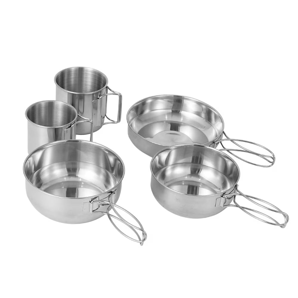 5pcs Stainless Steel Camping Cookware Set S1913