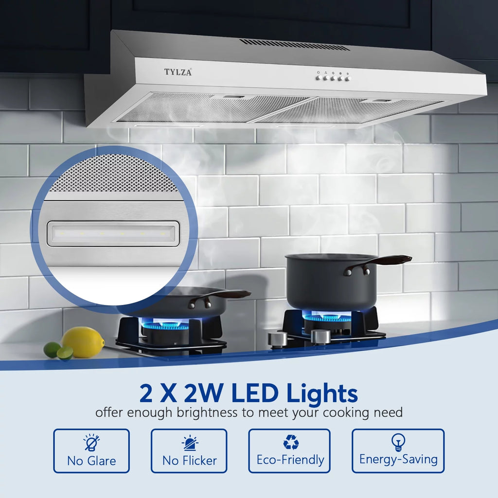 600 CFM Stainless Steel Under Cabinet Range Hood Q6845