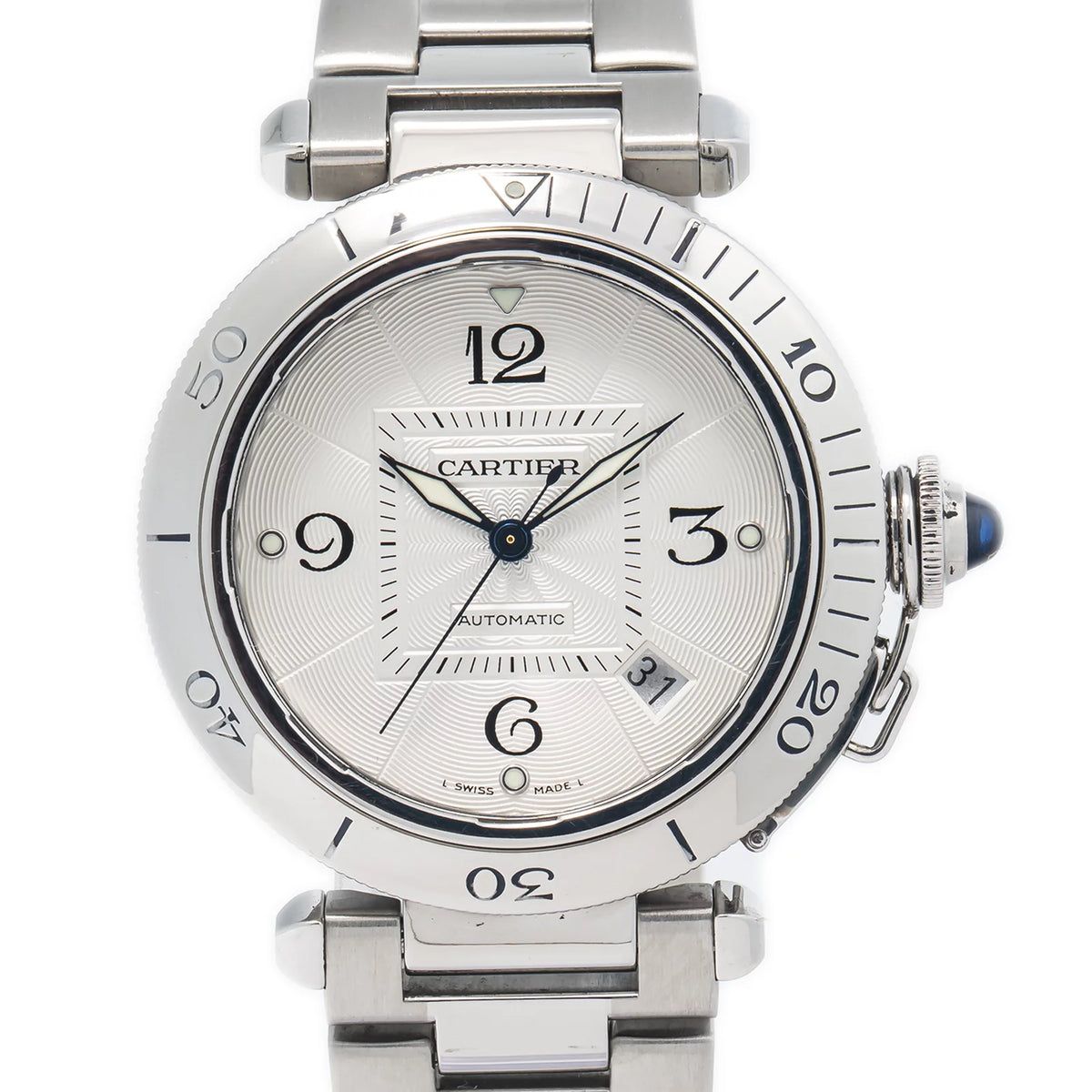 Stainless Steel Date Silver Dial Automatic Watch 38mm O668034