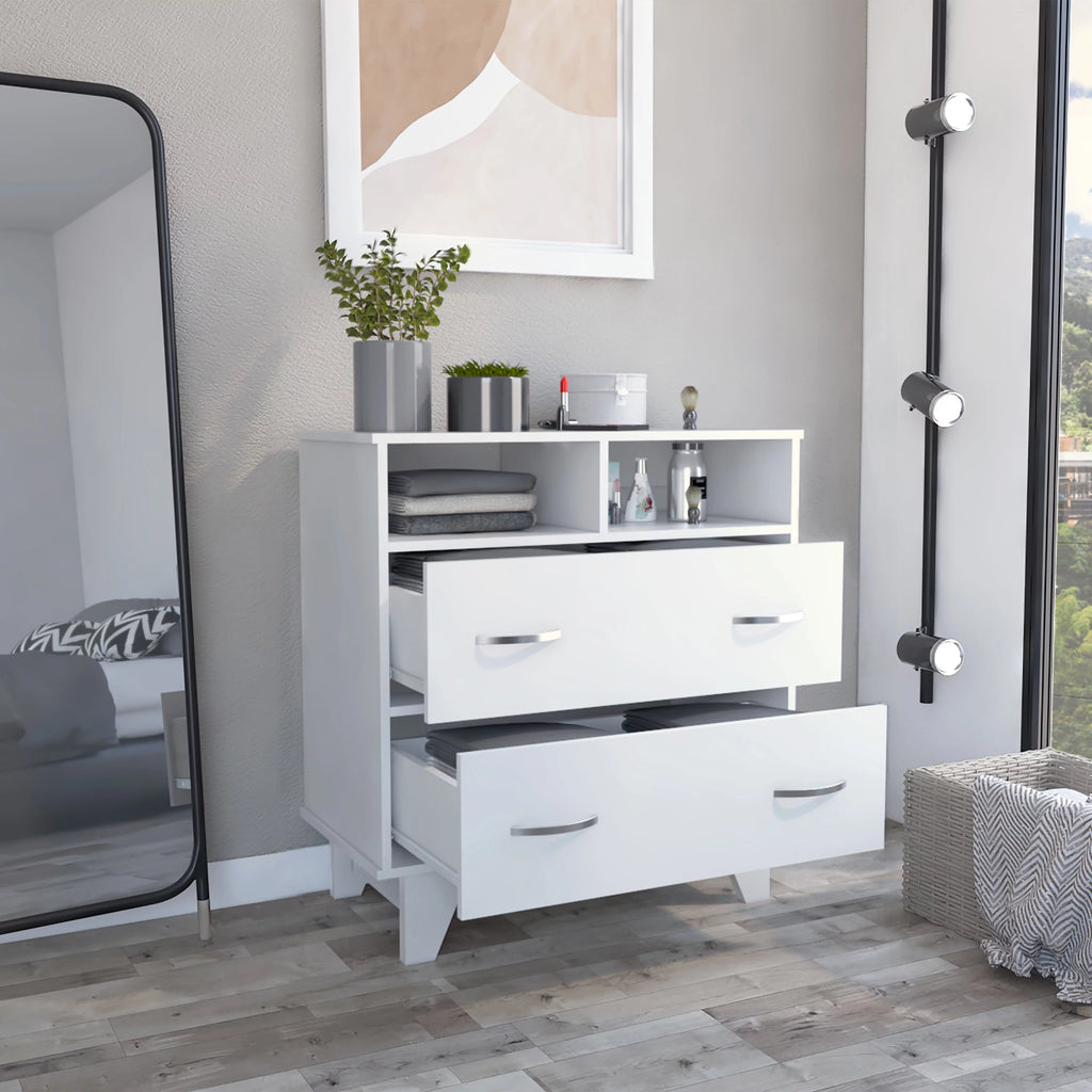 White Two Drawer Dresser W121662