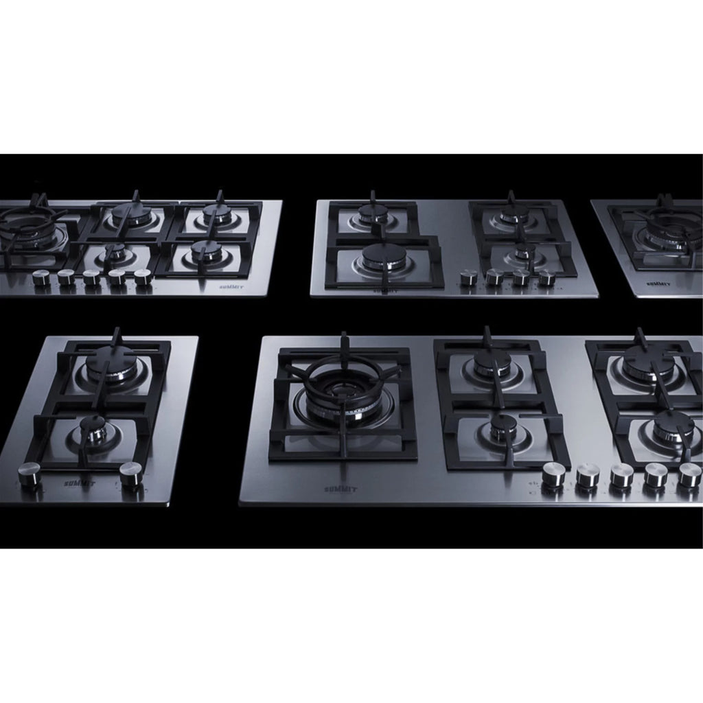 36" Stainless Steel 5-Burner Gas Cooktop with Cast Iron Grates L9412