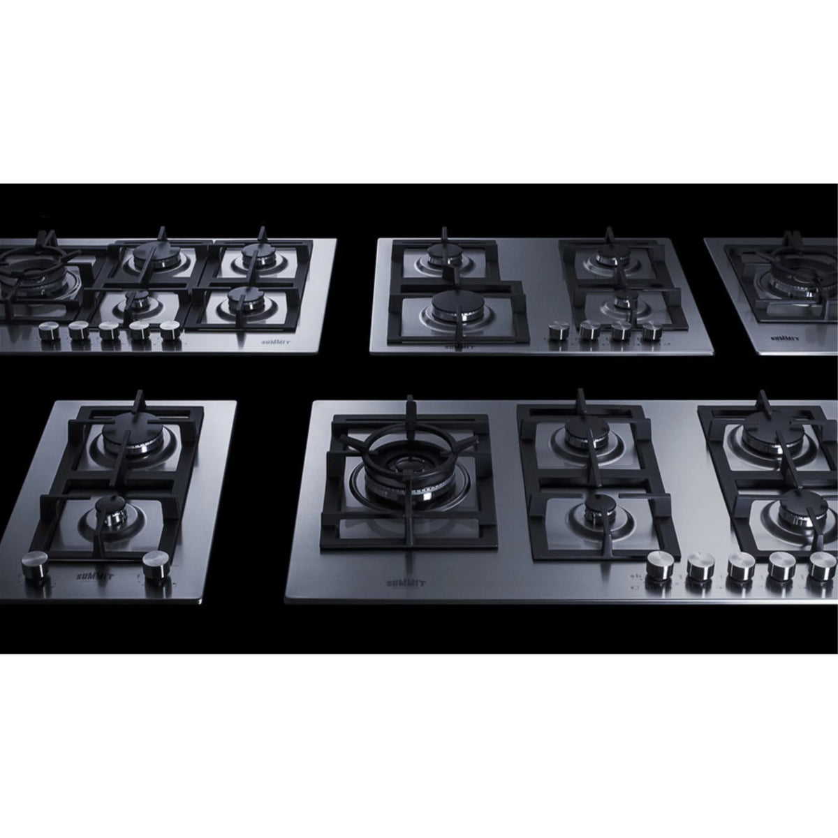 36" Stainless Steel 5-Burner Gas Cooktop with Cast Iron Grates L9412