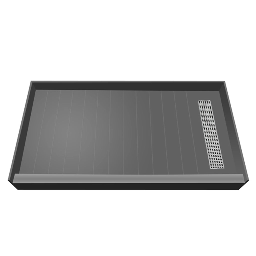 Trench Shower Pan, 42x22 W x 36x22 D, Brushed Nickel P8842