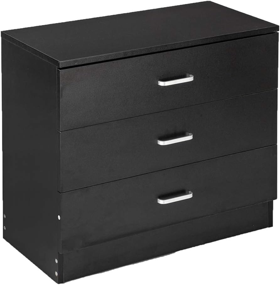 White 3 Drawer Wood Nightstand P582359
