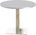42x22 Round Dining Height Table Stainless Steel Ice Gray X697