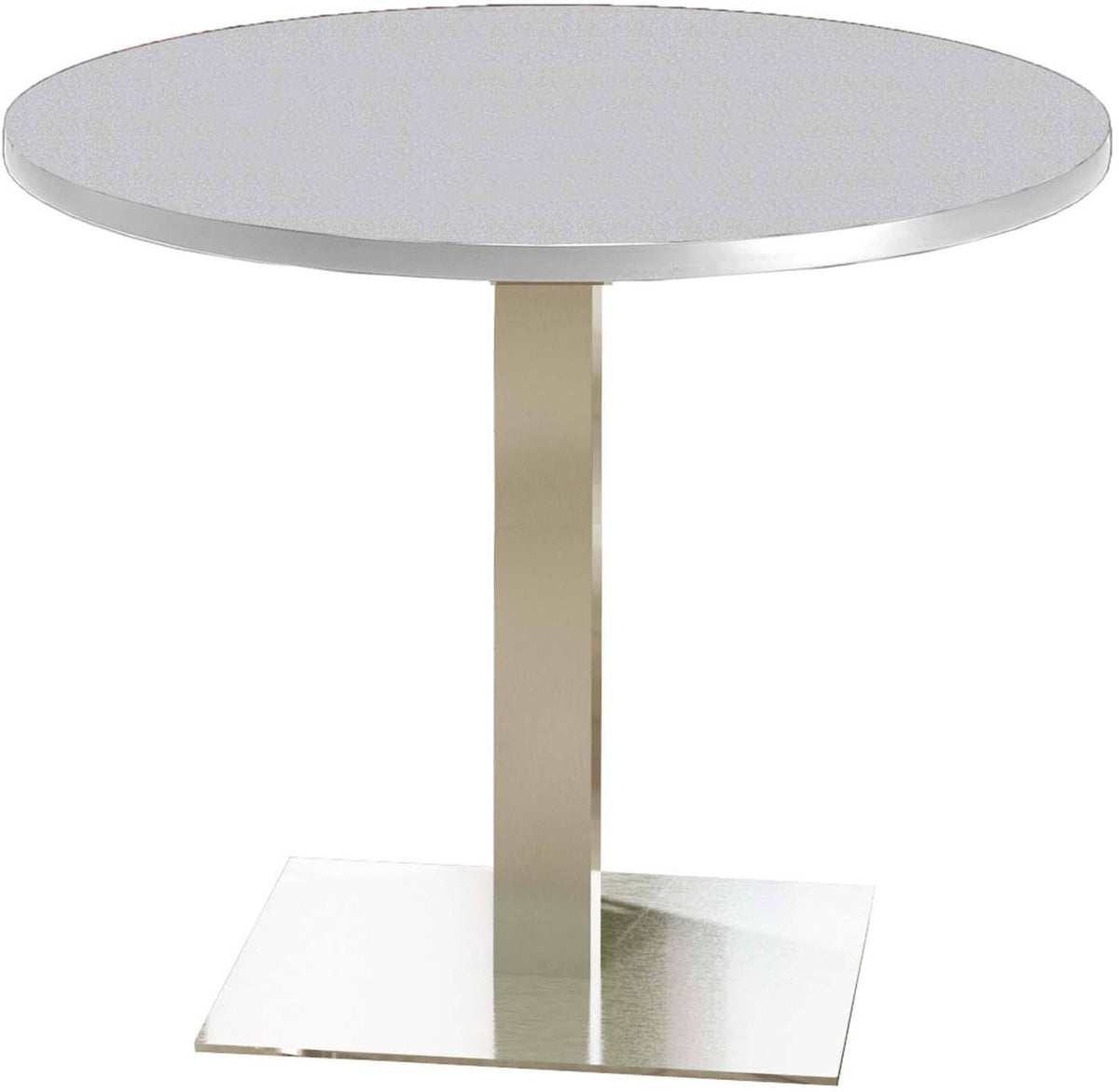 42x22 Round Dining Height Table Stainless Steel Ice Gray X697