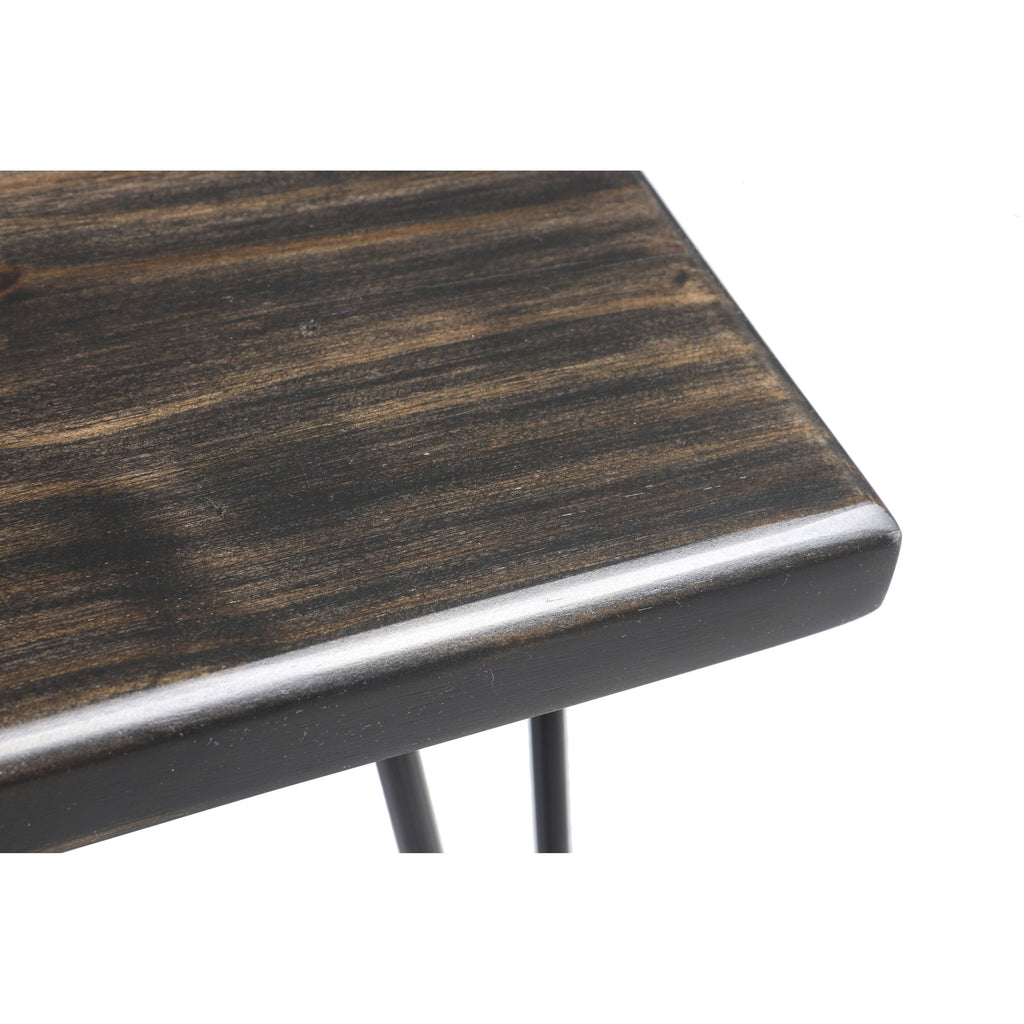 Rustic White Wood Bench K266