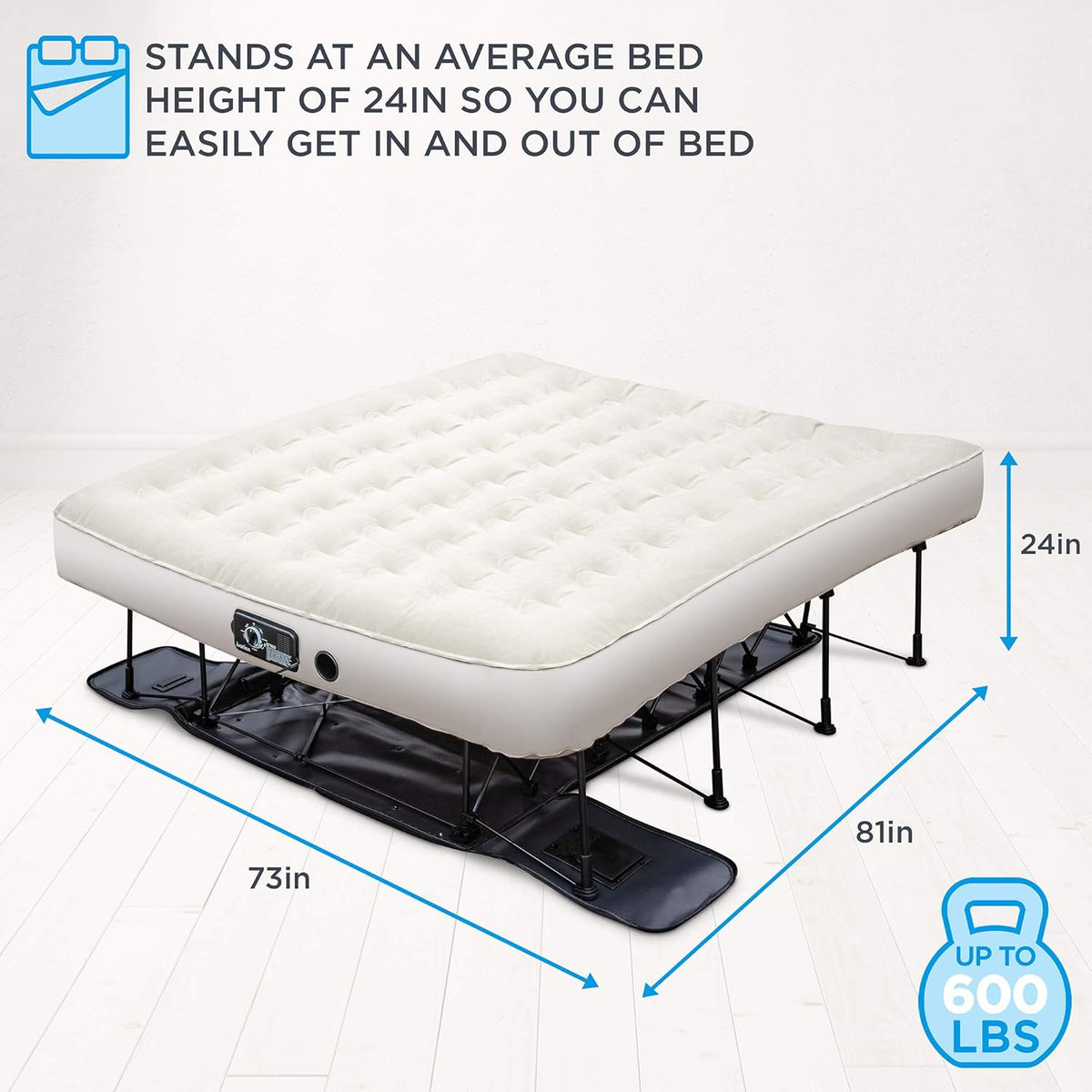 Queen Air Mattress with Frame & Rolling Case P97824