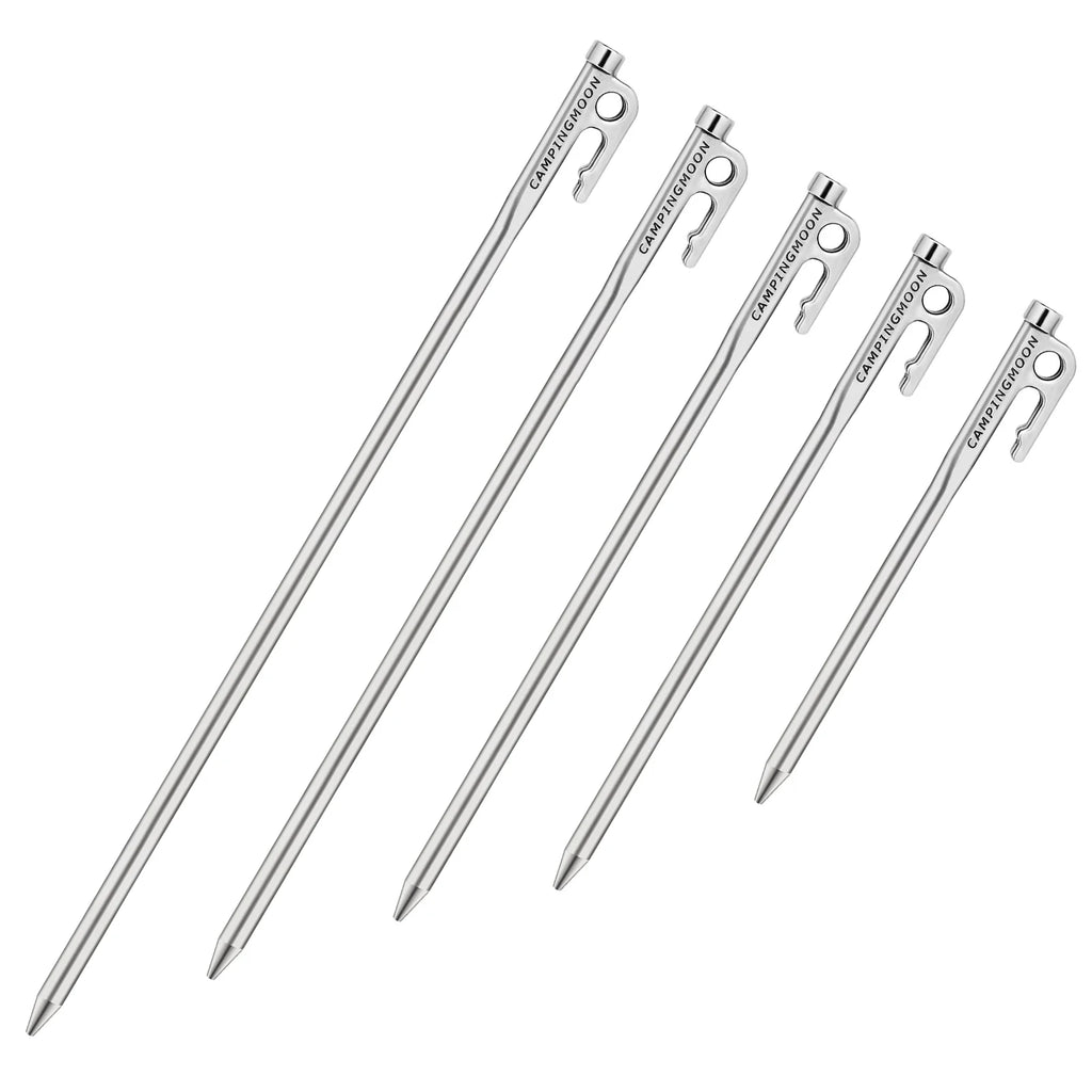 Heavy Duty Steel Tent Stake Kit with Hook and Hole Design V7897