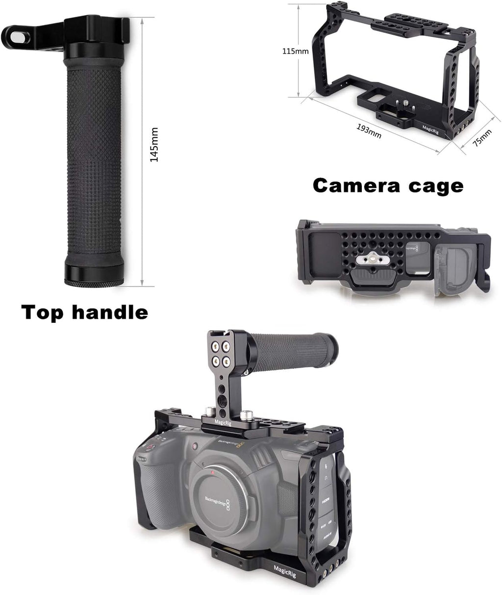 Camera Cage with NATO Handle for Blackmagic Design Pocket Cinema Camera 4K /6K E530799