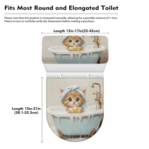 Christmas Toilet Seat Cover Set with Santa Claus Print U115244