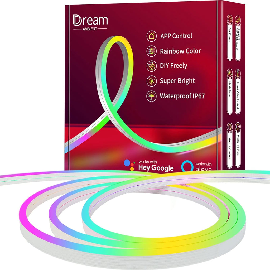 10FT LED Neon Rope Lights, 16 Million Colors, Pack of 2 F245249