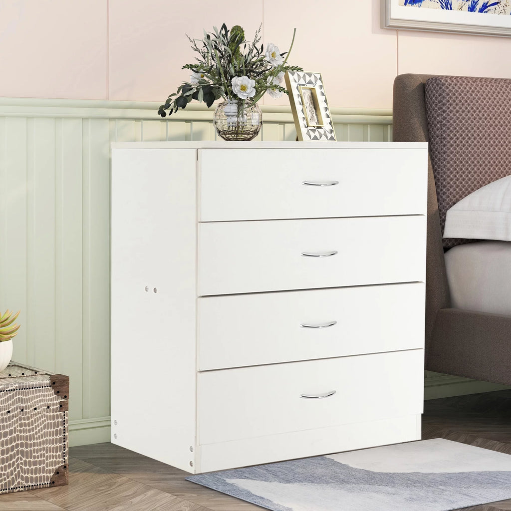 White 4 Drawer Wood Dresser Z72525