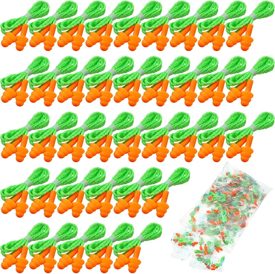 200 Pairs Reusable Silicone Earplugs with Cord G266754
