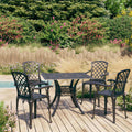5 Piece Cast Aluminum Black Bistro Set K23473