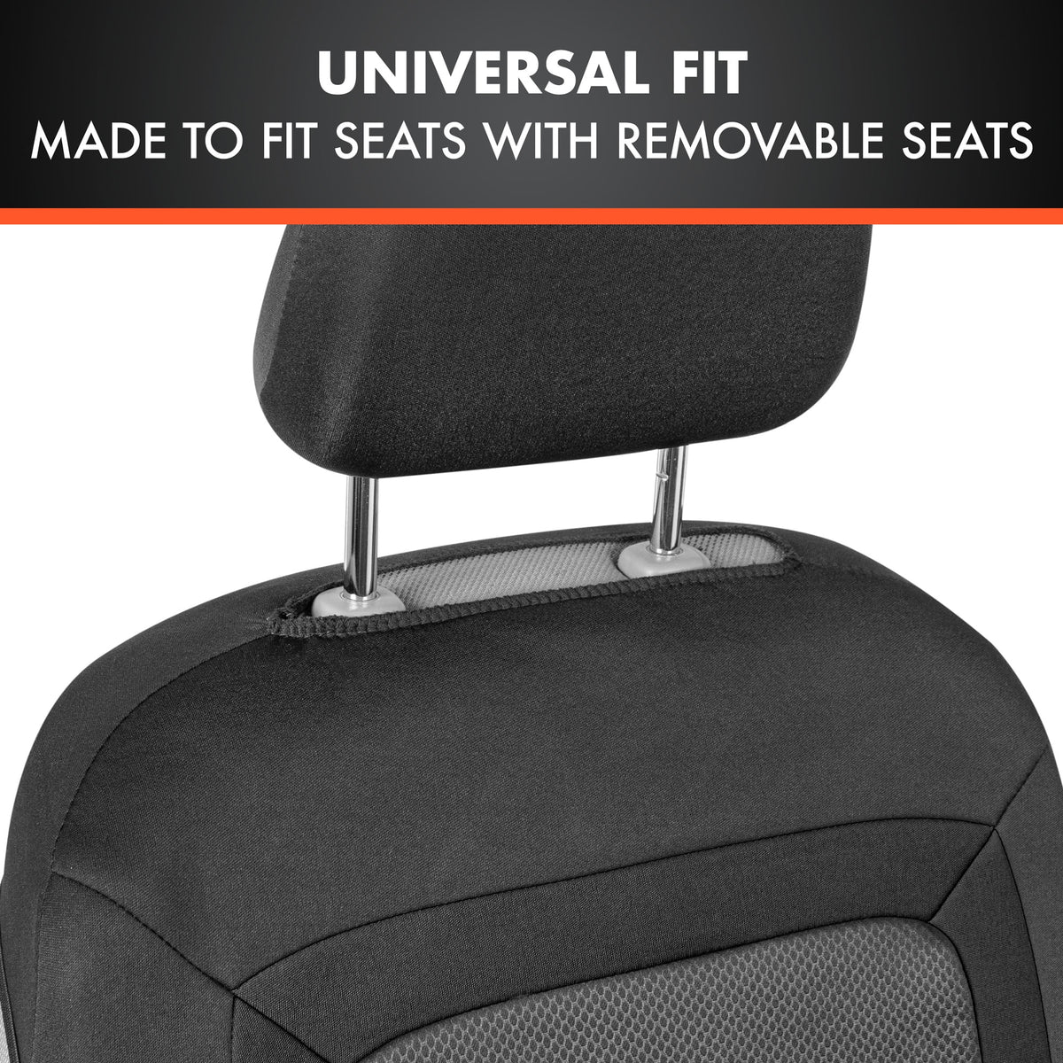 Black Sideless Front Seat Protector Pair V550692