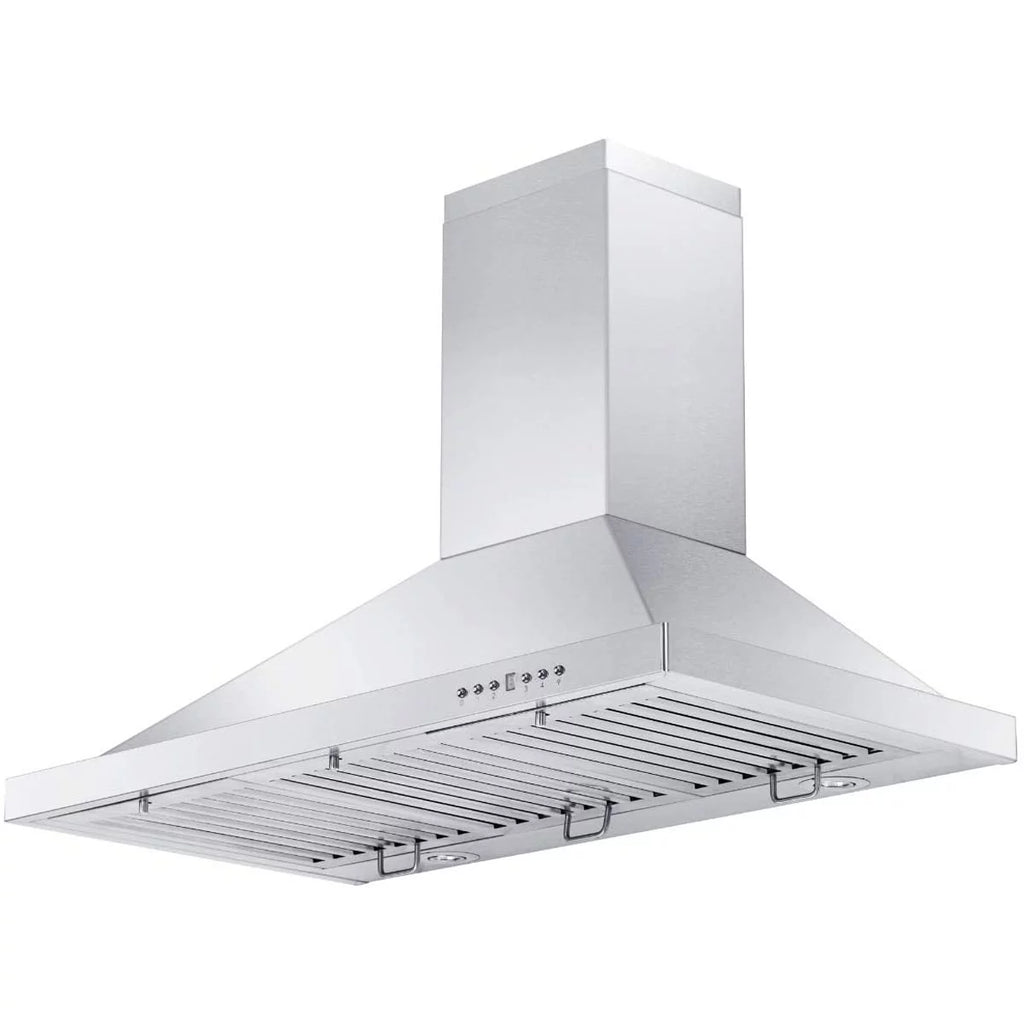 36" Wall Mount Ductless Range Hood with LED Lights Stainless Steel Z605