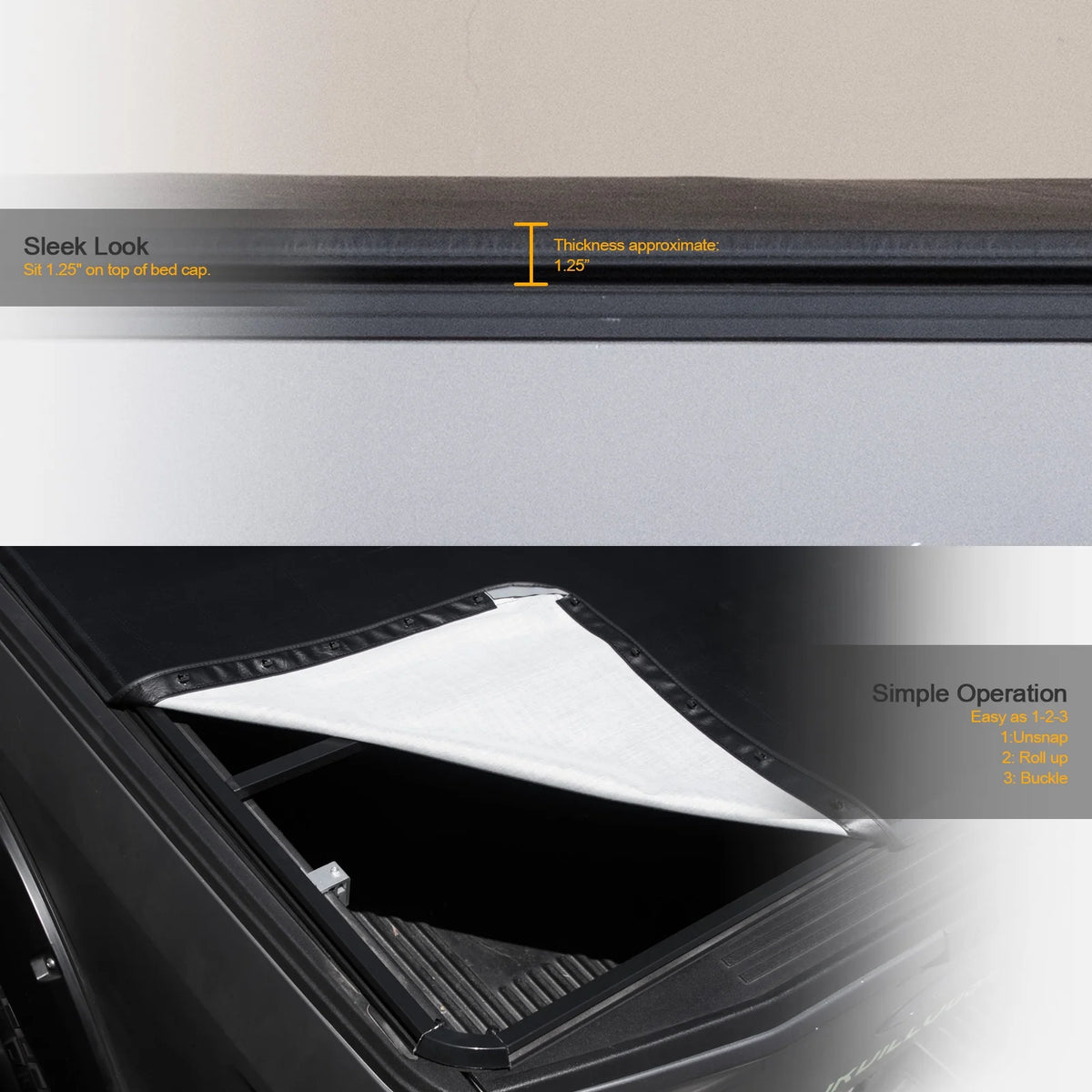 Tonneau Cover with Truck Bed LED Lights Z68167