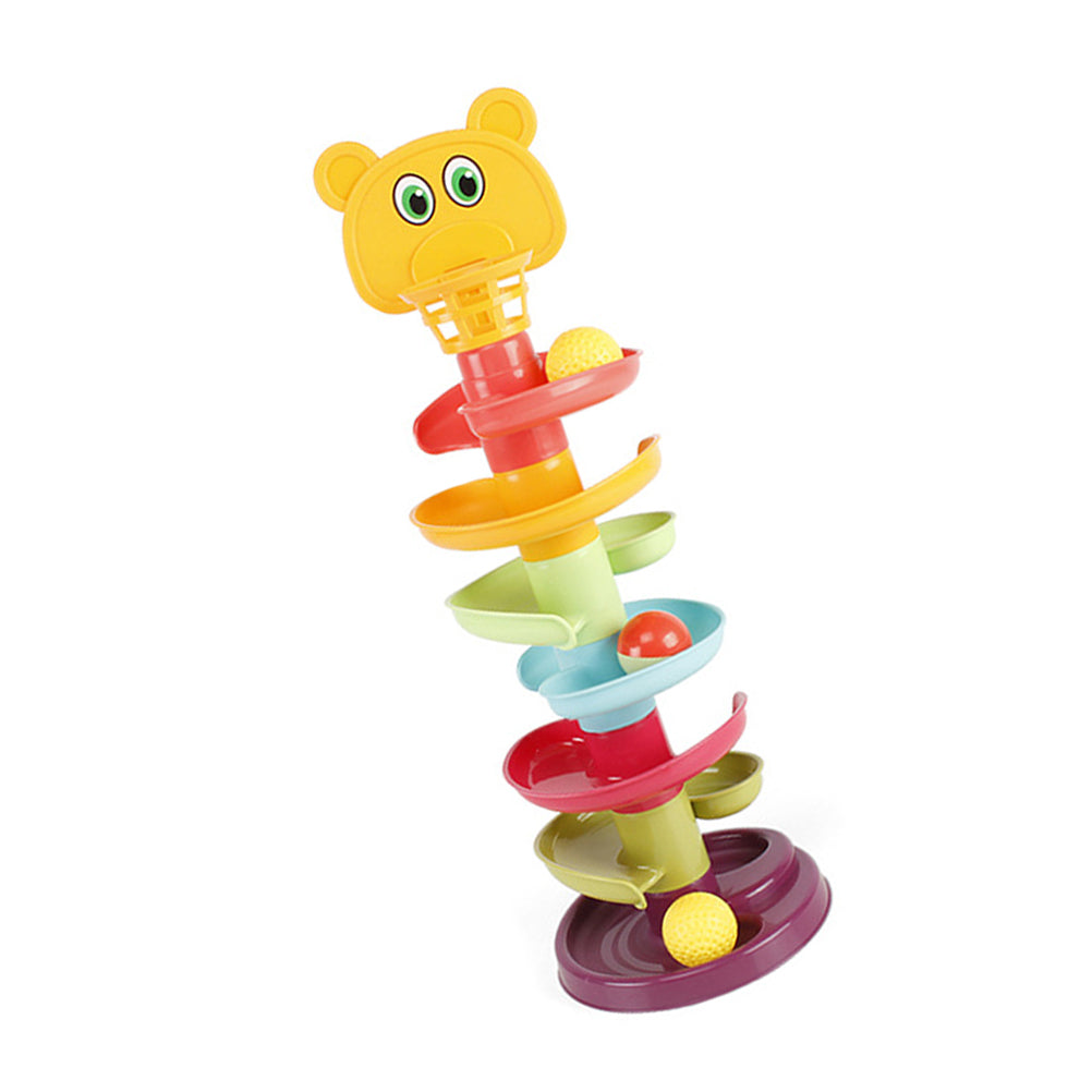 Kid Track Sliding Ball Tower Toy Stacking Toy with 3 Balls Y323