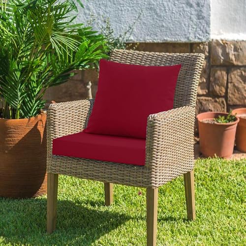 24x24 Inch Waterproof Outdoor Cushions Set of 2 Dark Grey W692522