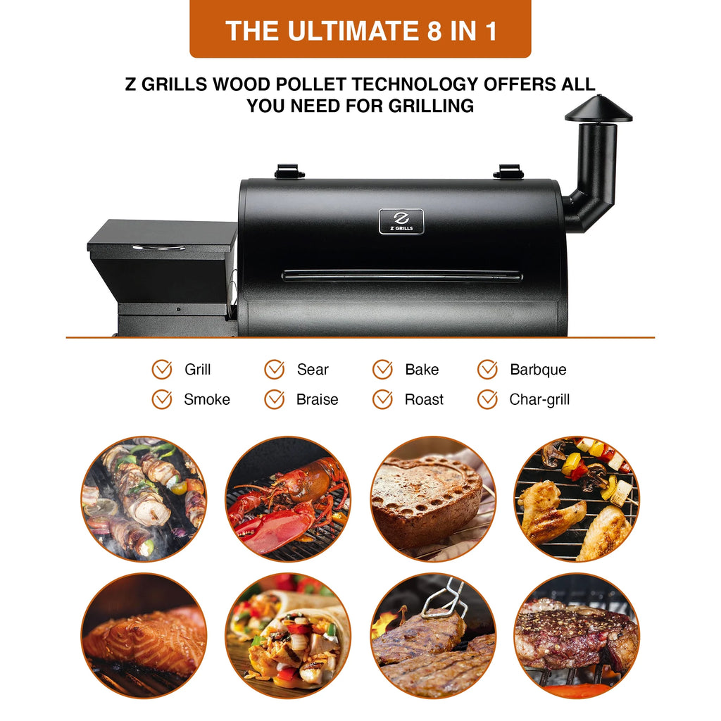 Black Pellet Grill & Smoker T504