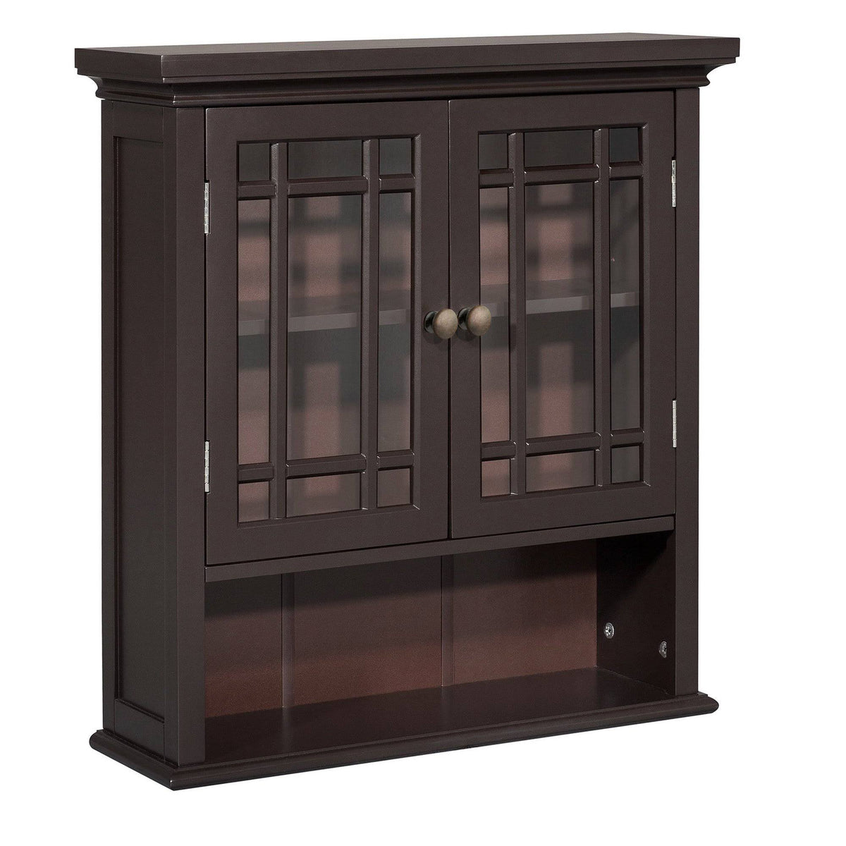 Dark Espresso Wall Cabinet with 2 Doors U735249