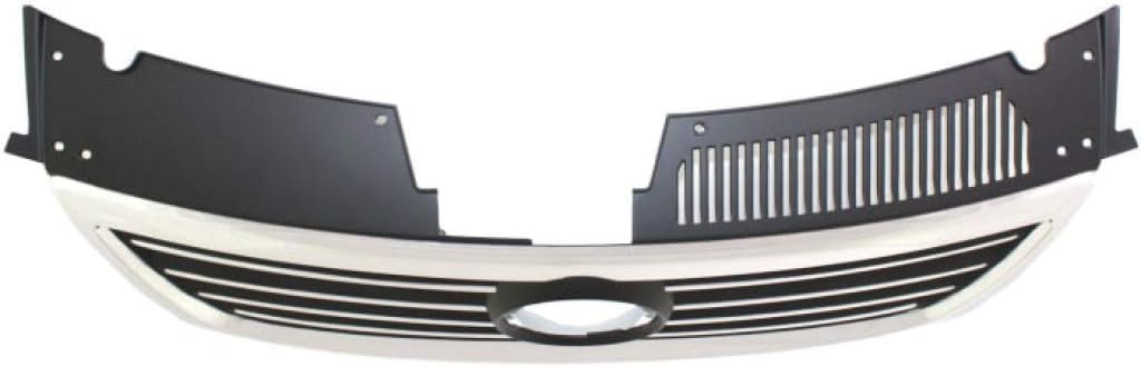 Chrome Shell Grille Assembly with Black Insert for Volkswagen Passat 2006-2010 D66508