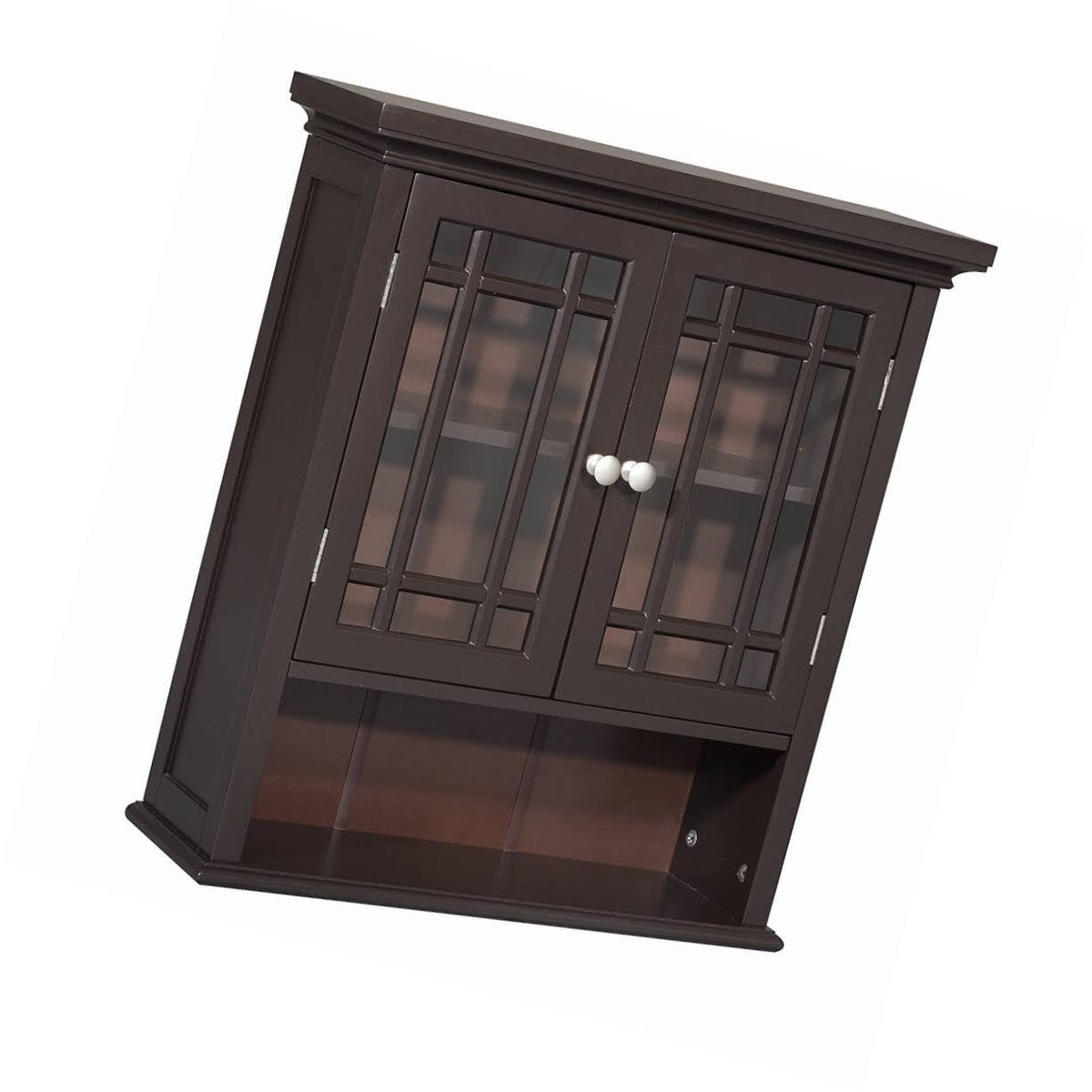 Dark Espresso Wall Cabinet with 2 Doors U735249