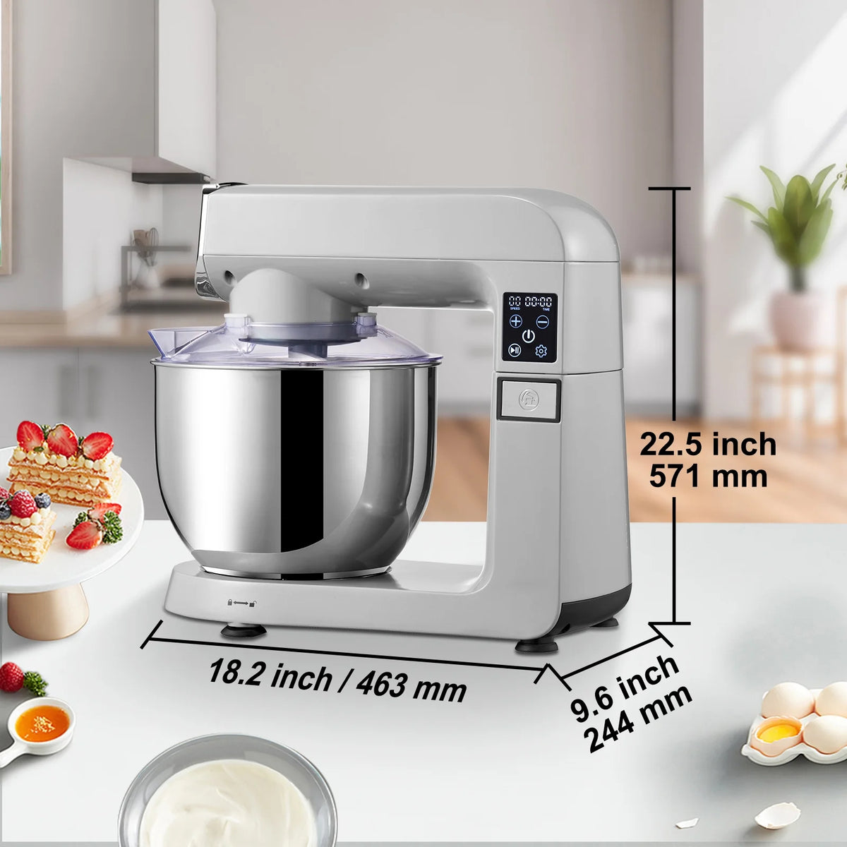 Stand Mixer Tilt Head Dough Mixer 7L 450W 6 Speed R594