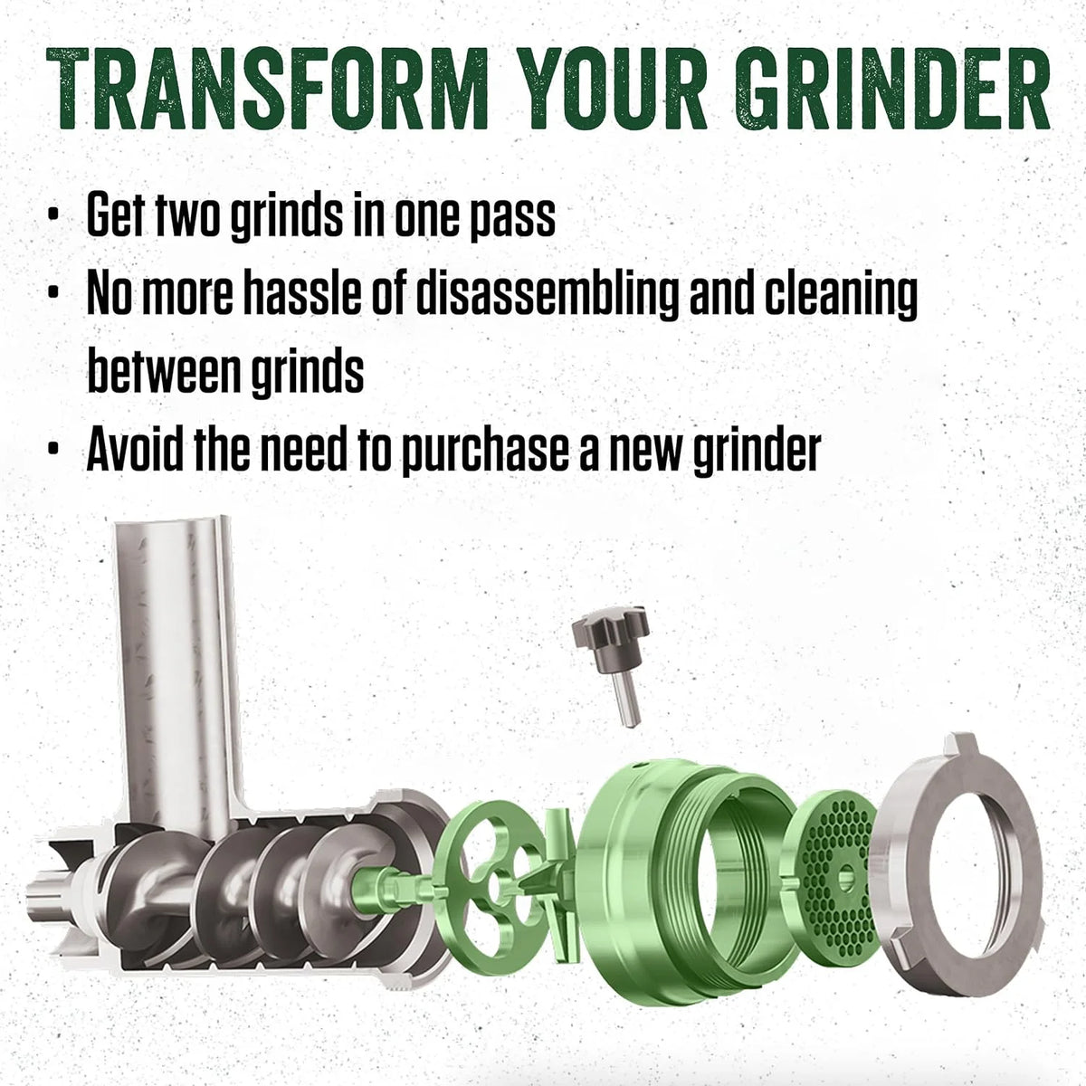 Stainless Steel Meat Grinder Attachment J8036