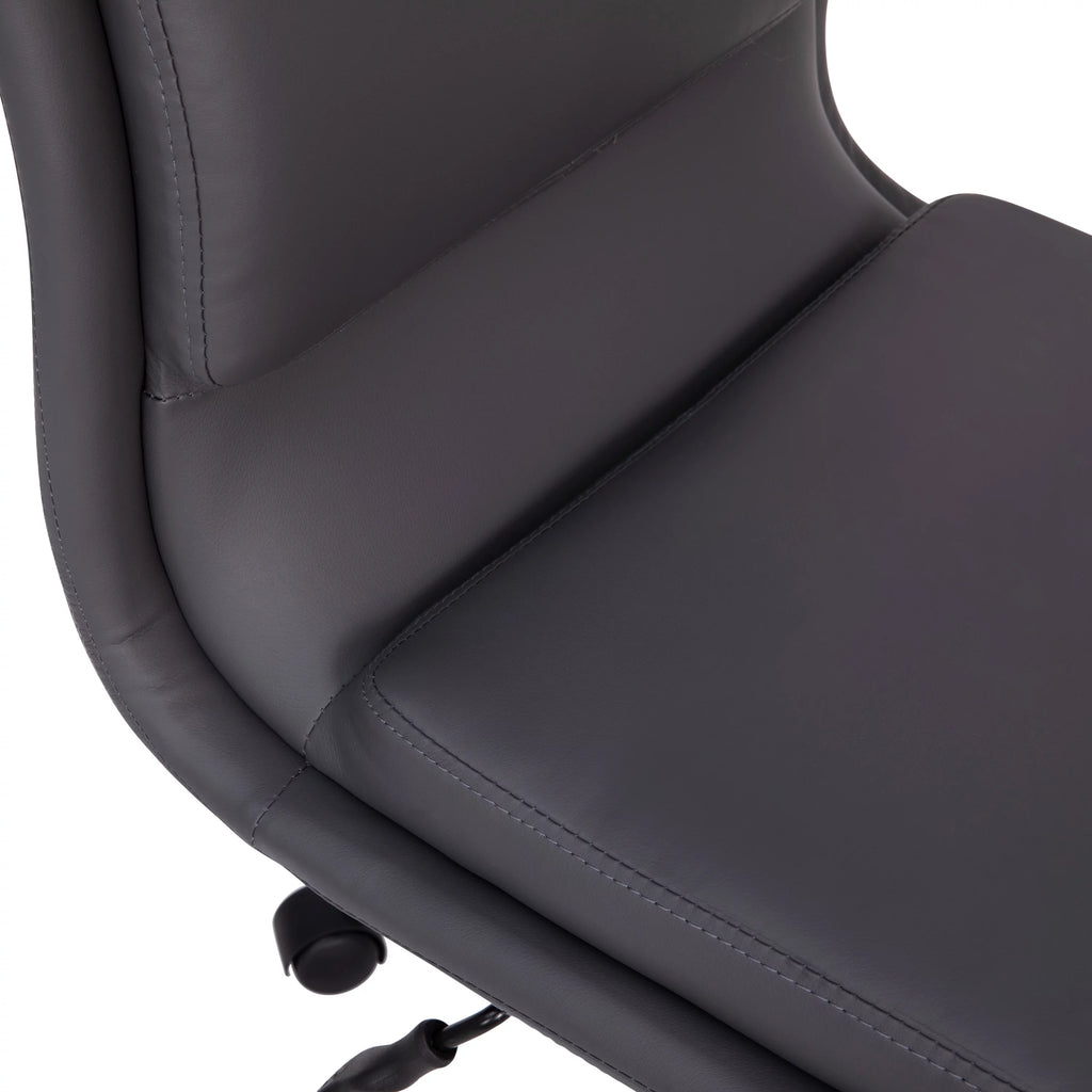 Gray Mid-Back Armless Swivel Task Office Chair W1498