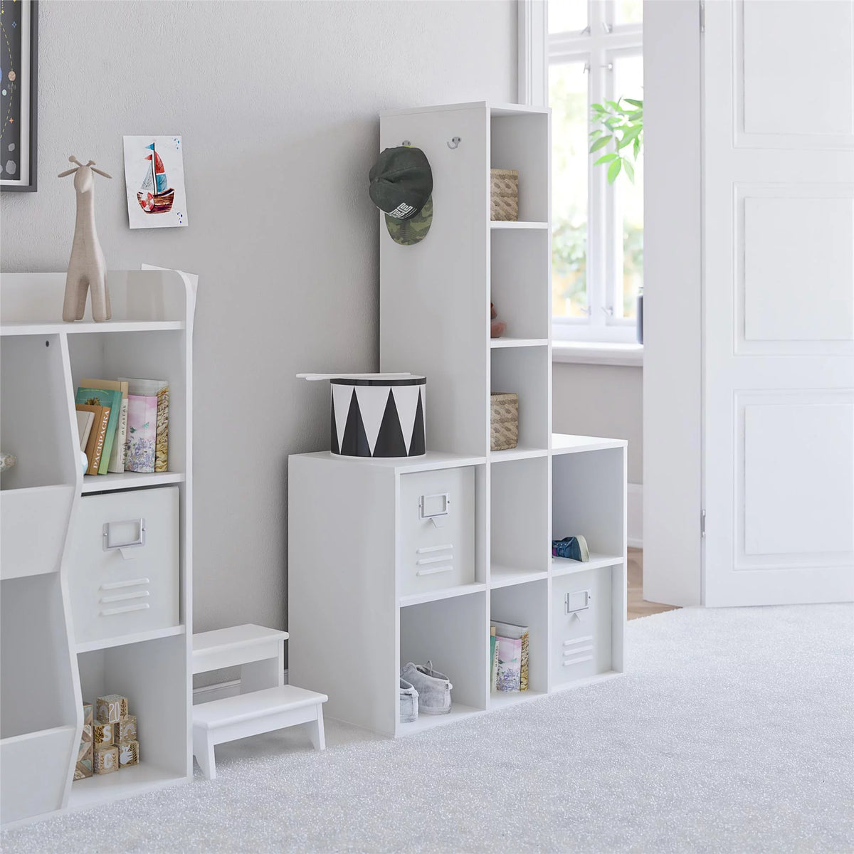 White 9 Cube Storage H21763